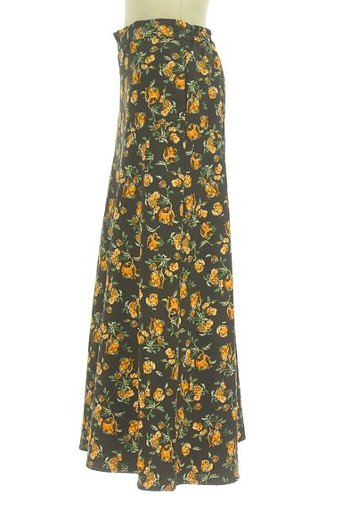 AZUL BY MOUSSY（アズールバイマウジー）の古着「花柄アシメロングスカート（ロングスカート・マキシスカート）」大画像３へ