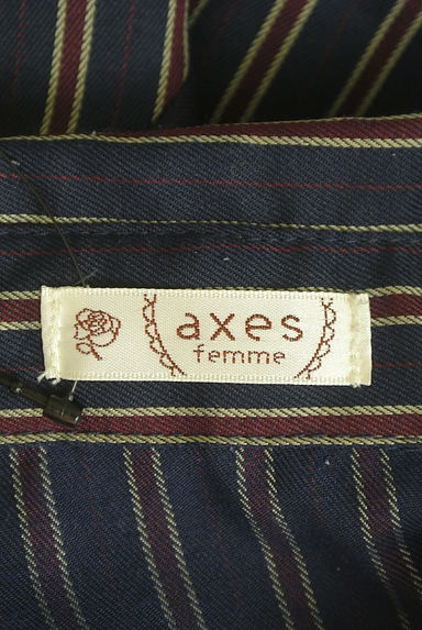 axes femme（アクシーズファム）の古着「マルチストライププチレースブラウス（ブラウス）」大画像６へ