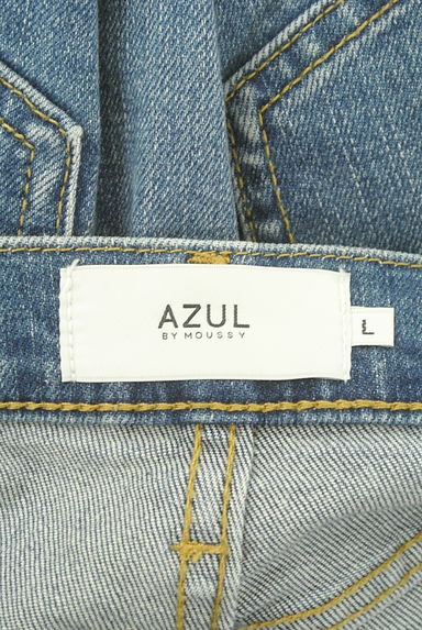AZUL BY MOUSSY（アズールバイマウジー）の古着「ダメージ加工ハイウエストテーパードデニムパンツ（デニムパンツ）」大画像６へ