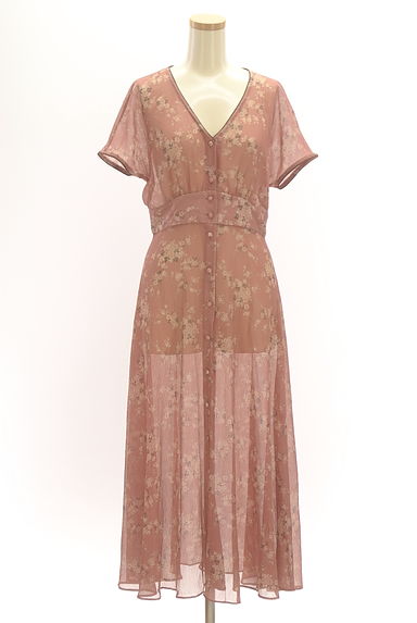 クリックで大画像表示 DEICY(デイシー)の古着「花柄ロングシフォンワンピース(ワンピース・チュニック)」大画像1へ