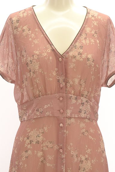 DEICY（デイシー）の古着「花柄ロングシフォンワンピース（ワンピース・チュニック）」大画像４へ