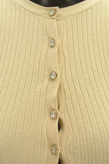 WILLSELECTION（ウィルセレクション）の古着「ラインストーンボタンリブニットトップス（ニット）」大画像４へ