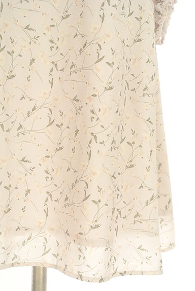 PROPORTION BODY DRESSING（プロポーションボディ ドレッシング）の古着「花柄オープンショルダー膝丈ワンピース（ワンピース・チュニック）」大画像５へ