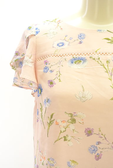 LAISSE PASSE（レッセパッセ）の古着「ティアード袖花柄シフォンカットソー（カットソー・プルオーバー）」大画像４へ