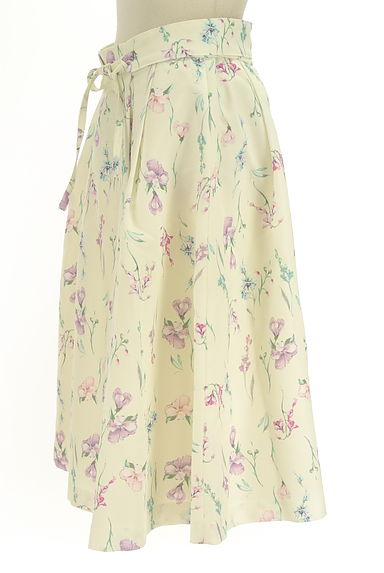 Debut de Fiore by LAISSE PASSE（デビュー・ド・フィオレ）の古着「ベルト付き花柄ミディスカート（スカート）」大画像３へ