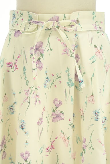 Debut de Fiore by LAISSE PASSE（デビュー・ド・フィオレ）の古着「ベルト付き花柄ミディスカート（スカート）」大画像４へ