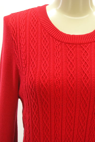 NATURAL BEAUTY BASIC（ナチュラルビューティベーシック）の古着「フロントケーブルニットトップス（ニット）」大画像４へ
