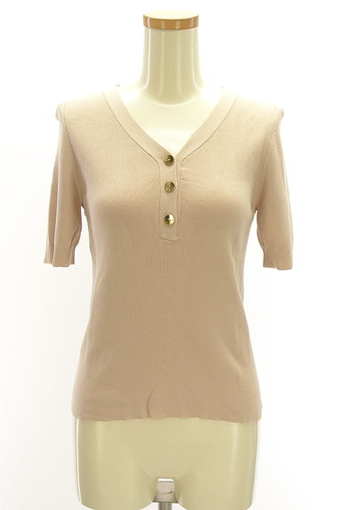 NATURAL BEAUTY BASIC（ナチュラルビューティベーシック）の古着「金ボタンVネックニットトップス（ニット）」大画像１へ