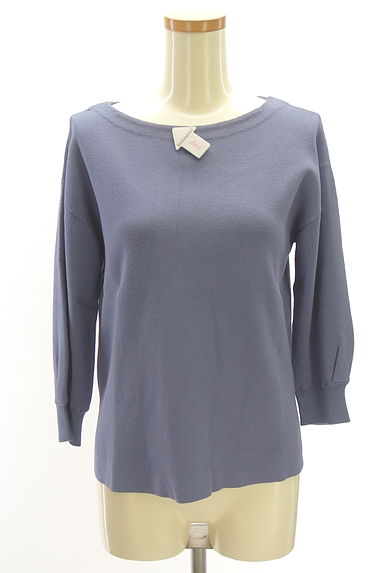 JUSGLITTY（ジャスグリッティー）の古着「８分袖ボートネックニットトップス（ニット）」大画像４へ