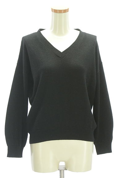 VICKY（ビッキー）の古着「Vネックラメニットトップス（ニット）」大画像１へ