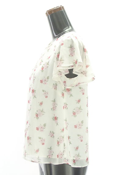 LAISSE PASSE（レッセパッセ）の古着「花柄シフォンカットソー（カットソー・プルオーバー）」大画像３へ
