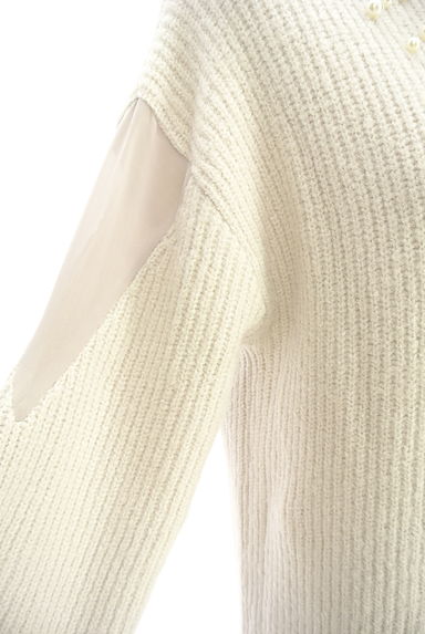 PROPORTION BODY DRESSING（プロポーションボディ ドレッシング）の古着「パール付きタートルニット膝丈ワンピース（ワンピース・チュニック）」大画像５へ