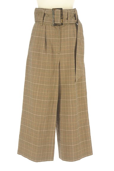 FRAY I.D（フレイアイディー）の古着「ベルト付きグレンチェックワイドパンツ（パンツ）」大画像１へ