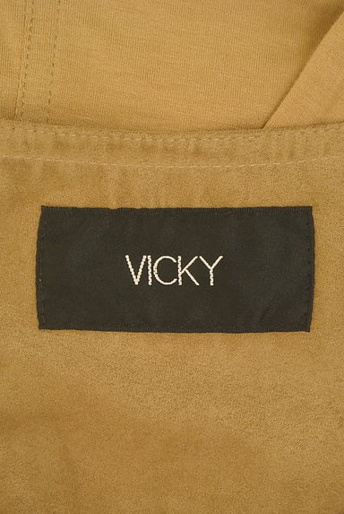 VICKY（ビッキー）の古着「エコスウェード切替ノーカラージャケット（ジャケット）」大画像６へ