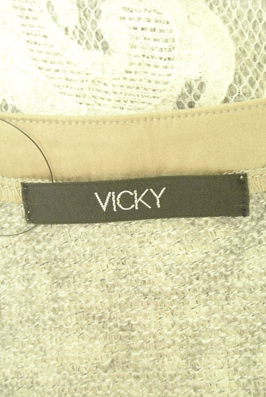 VICKY（ビッキー）の古着「レース切替ラグランニットトップス（ニット）」大画像６へ