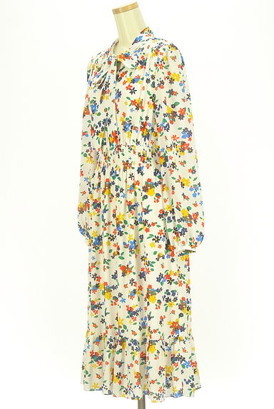 kate spade new york（ケイトスペード ニューヨーク）の古着「花柄リボンタイシアーワンピース（ワンピース・チュニック）」大画像３へ
