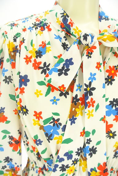 kate spade new york（ケイトスペード ニューヨーク）の古着「花柄リボンタイシアーワンピース（ワンピース・チュニック）」大画像４へ