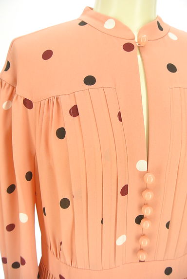 kate spade new york（ケイトスペード ニューヨーク）の古着「ドット柄シフォンプリーツワンピース（ワンピース・チュニック）」大画像４へ