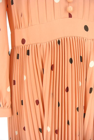 kate spade new york（ケイトスペード ニューヨーク）の古着「ドット柄シフォンプリーツワンピース（ワンピース・チュニック）」大画像５へ