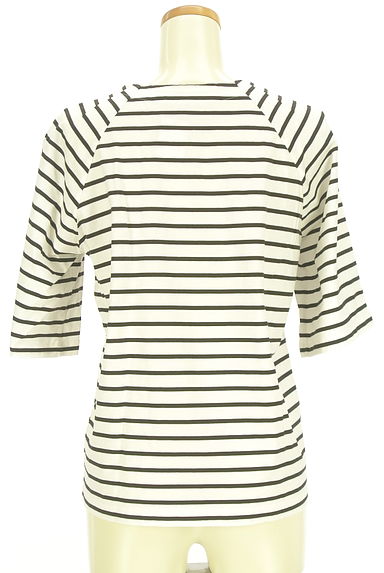 HUMAN WOMAN（ヒューマンウーマン）の古着「五分袖ボーダーTシャツ（Ｔシャツ）」大画像２へ
