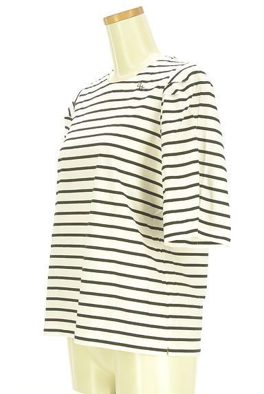 HUMAN WOMAN（ヒューマンウーマン）の古着「五分袖ボーダーTシャツ（Ｔシャツ）」大画像３へ