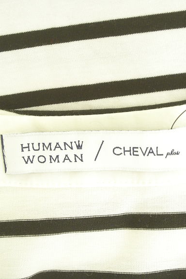 HUMAN WOMAN（ヒューマンウーマン）の古着「五分袖ボーダーTシャツ（Ｔシャツ）」大画像６へ