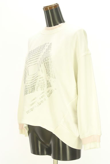 mercibeaucoup（メルシーボークー）の古着「レイヤード風光沢ロゴスウェットトップス（スウェット・パーカー）」大画像３へ