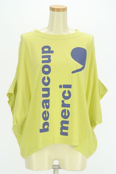 mercibeaucoup（メルシーボークー）の古着「ボリューム袖ロゴプリントＴシャツ（Ｔシャツ）」大画像１へ