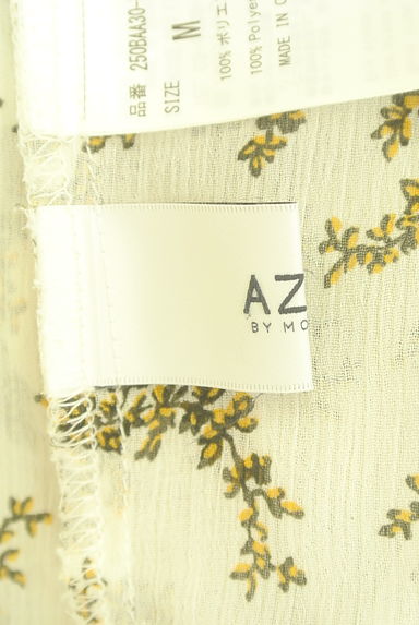 AZUL BY MOUSSY（アズールバイマウジー）の古着「ミモザ柄キーネックシフォンカットソー（カットソー・プルオーバー）」大画像６へ
