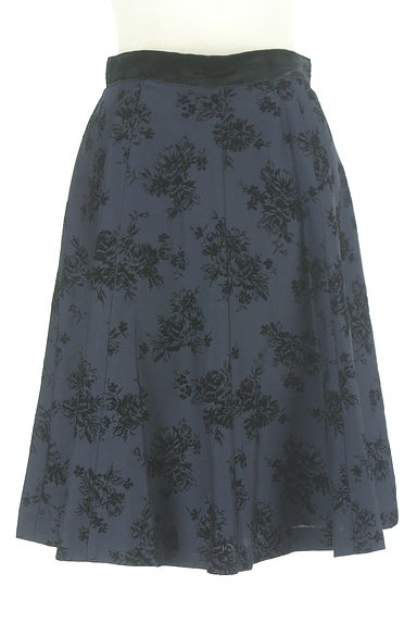 KarL Park Lane（カールパークレーン）の古着「ベロア切替フロッキー花柄膝丈スカート（スカート）」大画像１へ