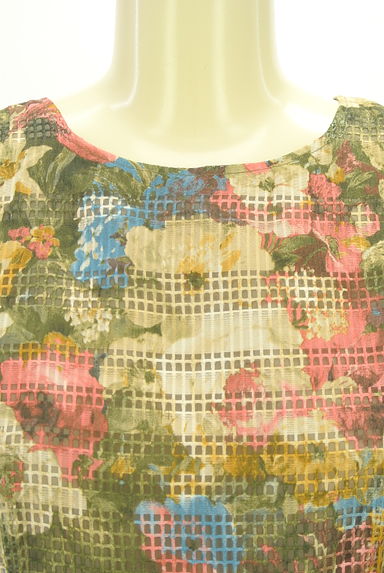 KarL Park Lane（カールパークレーン）の古着「膝丈花柄透かしワンピース（ワンピース・チュニック）」大画像４へ