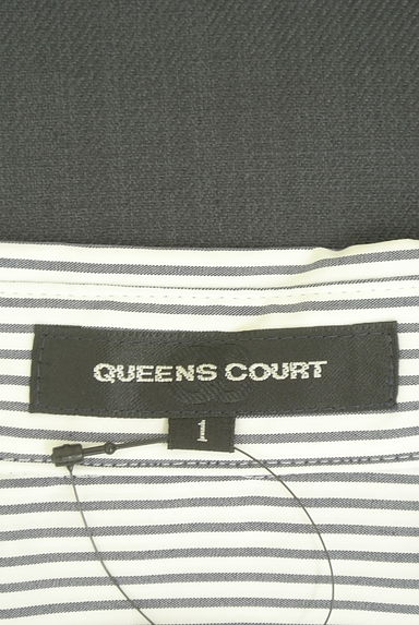 QUEENS COURT（クイーンズコート）の古着「ベルト付き異素材切替膝丈ワンピース（ワンピース・チュニック）」大画像６へ