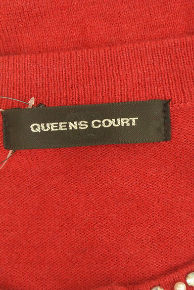 QUEENS COURT（クイーンズコート）の古着「ビジューネック五分袖ニット＋カーディガン（アンサンブル）」大画像６へ