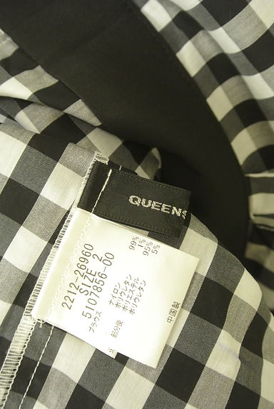 QUEENS COURT（クイーンズコート）の古着「リボン付きチェック柄カットソー＋ニットカーデ（アンサンブル）」大画像６へ