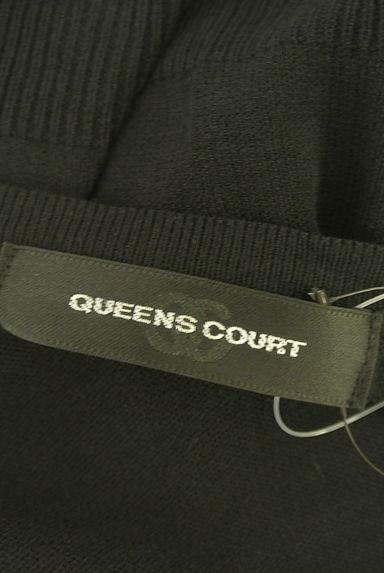QUEENS COURT（クイーンズコート）の古着「ニットカーデ×チェック柄リボンブラウス（アンサンブル）」大画像６へ