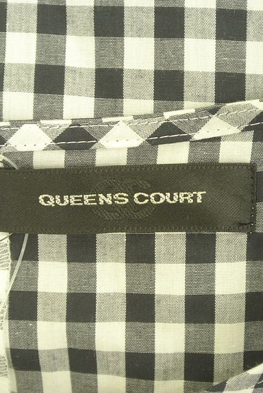 QUEENS COURT（クイーンズコート）の古着「ツイストパフスリーブギンガムチェックブラウス（カットソー・プルオーバー）」大画像６へ