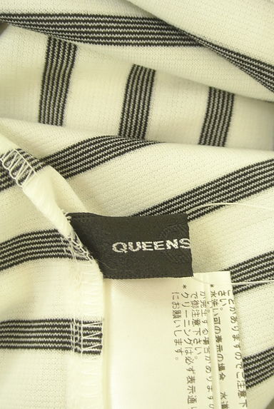 QUEENS COURT（クイーンズコート）の古着「ボーダー柄フラワーレース切替プルオーバー（カットソー・プルオーバー）」大画像６へ