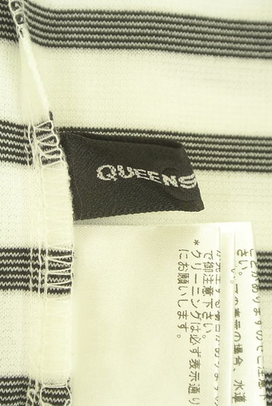 QUEENS COURT（クイーンズコート）の古着「花柄刺繍レース切替ボーダーカットソー（カットソー・プルオーバー）」大画像６へ