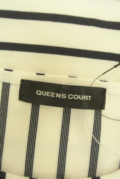 QUEENS COURT（クイーンズコート）の古着「ビジュー付きフレンチスリーブカットソー（カットソー・プルオーバー）」大画像６へ
