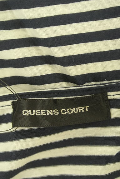 QUEENS COURT（クイーンズコート）の古着「ボーダー柄リボンネックプルオーバー（カットソー・プルオーバー）」大画像６へ
