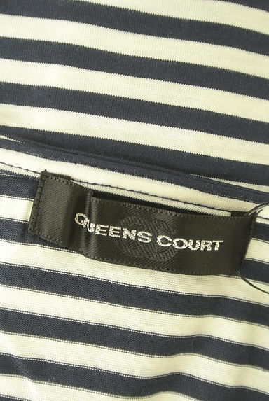 QUEENS COURT（クイーンズコート）の古着「ボーダー柄リボンネックプルオーバー（カットソー・プルオーバー）」大画像６へ