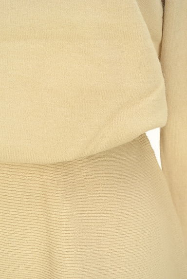 PROPORTION BODY DRESSING（プロポーションボディ ドレッシング）の古着「シャギーオフショルダー膝上ニットワンピース（ワンピース・チュニック）」大画像５へ