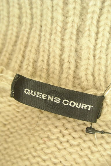 QUEENS COURT（クイーンズコート）の古着「ファー付きケーブルニットポンチョ（ニット）」大画像６へ