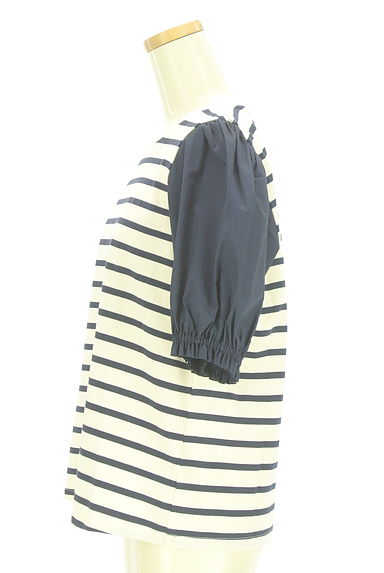 kate spade new york（ケイトスペード ニューヨーク）の古着「パフスリーブボーダーカットソー（カットソー・プルオーバー）」大画像３へ