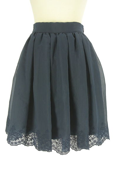 JILL by JILLSTUART（ジルバイジルスチュアート）の古着「刺繍入り膝上シフォンフレアスカート（スカート）」大画像１へ