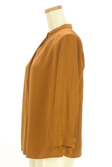 UNITED ARROWS（ユナイテッドアローズ）の古着「９分袖微光沢バンドカラーブラウス（カットソー・プルオーバー）」大画像３へ