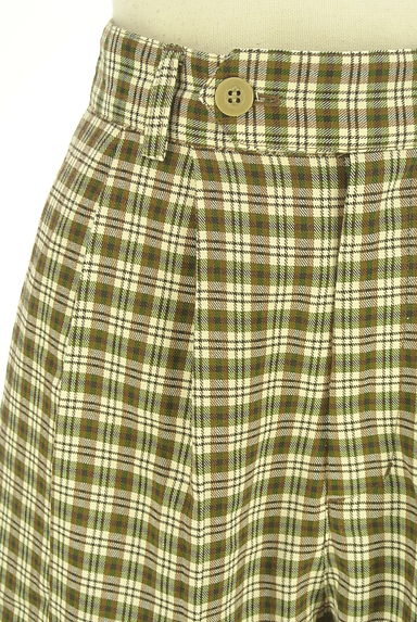POU DOU DOU（プードゥドゥ）の古着「チェック柄ダブルタックワイドテーパードパンツ（パンツ）」大画像４へ