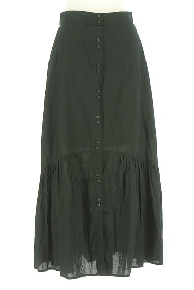 AZUL BY MOUSSY（アズールバイマウジー）の古着「フロントボタンギャザーフレアロングスカート（ロングスカート・マキシスカート）」大画像１へ