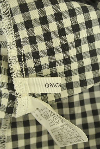 OPAQUE.CLIP（オペークドットクリップ）の古着「フリルビッグカラーチェックシャツ（ブラウス）」大画像６へ