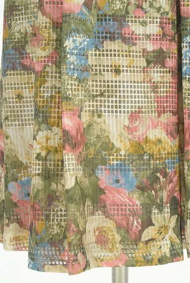 KarL Park Lane（カールパークレーン）の古着「透かしボーダー花柄膝丈ワンピース（ワンピース・チュニック）」大画像５へ